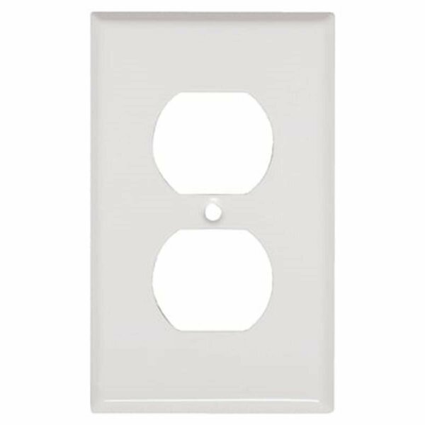 Mulberry Metals 1 Gang 1 Duplex Opening Steel Wall Plate, White 192977